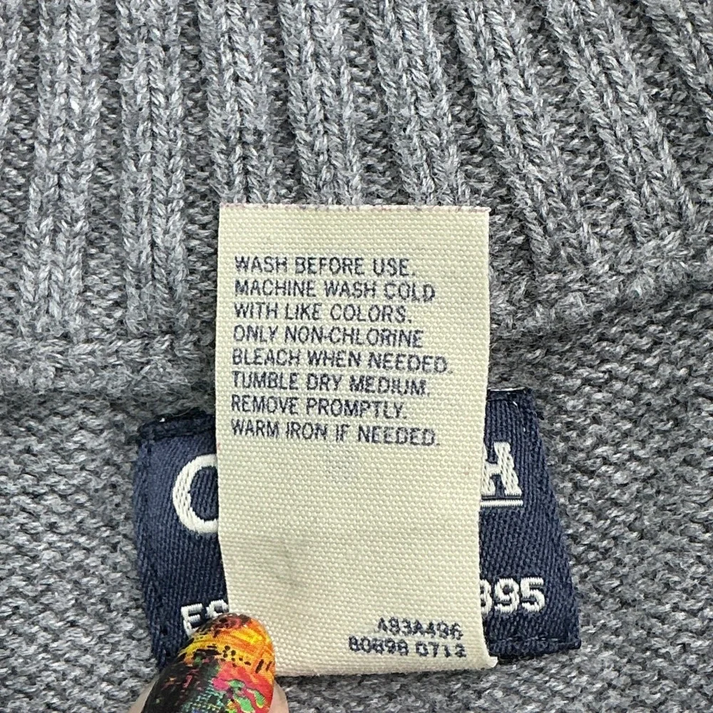 OshKosh Multi-Color Striped Quarter-Zip Sweater Kids Size 8 Cotton Knit Pullover